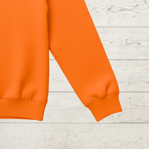 Cotton Elastane Ribbing in Bright Orange | 240GSM | OEKO-TEX 100 |Solid | Sustainable and Eco Friendly Knit Fabric - 10CM x WOF