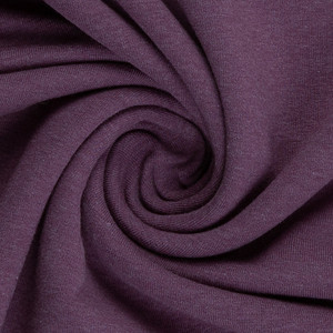 95% Cotton 5% Elastane Melange Jersey - Plum | 220GSM | OEKO-TEX 100 | Sustainable and Eco Friendly Knit Fabric - 132CM END OF BOLT