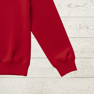 95% Cotton 5% Elastane Ribbing in Crimson Red | 240GSM | OEKO-TEX 100 | Solid | Sustainable and Eco Friendly Knit Fabric - 10CM x WOF