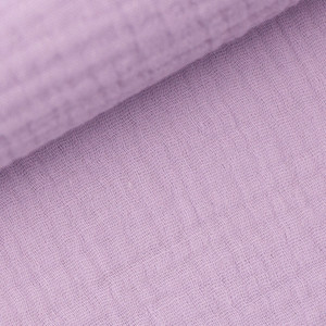 100% Cotton Double Gauze Woven - Lavender Lilac | 140GSM | OEKO-TEX 100 | Sustainable and Eco Friendly Fabric - 142CM END OF BOLT