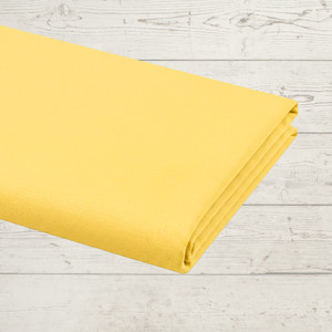 95% Cotton 5% Elastane Jersey - Butter Yellow | 220GSM | OEKO-TEX 100 | Solid | Sustainable and Eco Friendly European Knit Fabric - 50CM x WOF