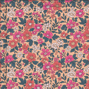 95% Bamboo 5% Elastane Jersey - Vintage Flowers #1 | 200GSM | OEKO-TEX 100 | Sustainable and Eco-Friendly Knit Fabric - 50CM x WOF