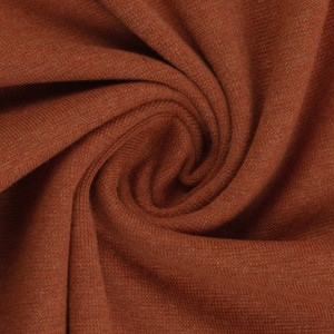 95% Cotton 5% Elastane Melange Ribbing in Rust | 240GSM | OEKO-TEX 100  - 30CM END OF BOLT