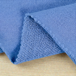Cotton Elastane French Terry - Sky Blue | 240GSM | OEKO-TEX 100 | Solid | Sustainable and Eco Friendly Knit Fabric - 50CM x WOF
