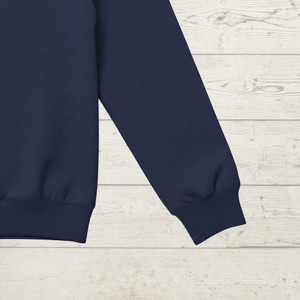 95% Cotton 5% Elastane Ribbing in Ink Blue | 240GSM | OEKO-TEX 100 | Solid | Sustainable and Eco Friendly Knit Fabric - 10CM x WOF