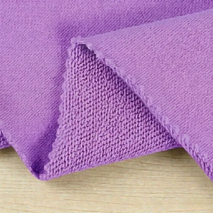 Cotton Elastane French Terry - Petunia Purple | 240GSM | OEKO-TEX 100 | Sustainable and Eco Friendly Knit Fabric - 111CM END OF BOLT