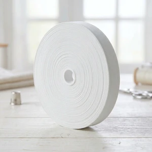 20mm Premium Woven Elastic in White - 2.6 METRES END OF ROLL