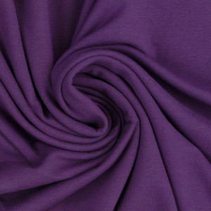 95% Cotton 5% Elastane Jersey Royal Purple | 220GSM | OEKO-TEX 100 | Solid | Sustainable and Eco Friendly European Knit Fabric - 50CM x WOF 95% Cotton 5% Elastane Jersey Royal Purple | 220GSM | OEKO-TEX 100 | Solid | Sustainable and Eco Friendly European Knit Fabric - 50CM x WOF