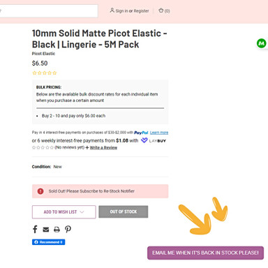 Stay in the Loop: Introducing a NEW Back in Stock Notifications! 