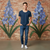 95% Cotton 5% Elastane Jersey Peacock Blue | 220GSM | OEKO-TEX 100 | Solid  | Sustainable and Eco Friendly European Fabric - 50CM x WOF