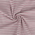 7mm Old Rose 3mm White Combo Yarn Dyed Stripe Jersey | 220GSM | OEKO-TEX 100 - 50CM x WOF