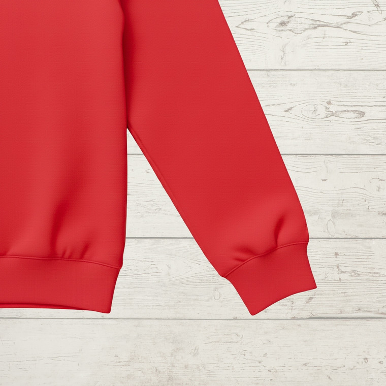 Cotton Elastane Ribbing in Red | 240GSM | OEKO-TEX 100 | Solid | Sustainable and Eco Friendly Knit Fabric - 10CM x WOF