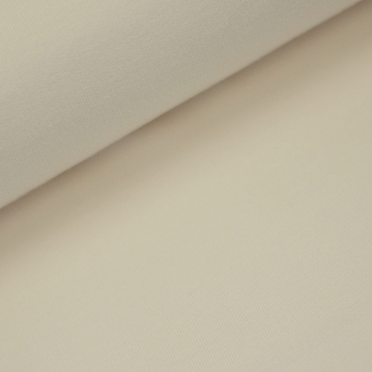 Fleecy Brushed Sweater Knit - Cream | 240GSM | OEKO-TEX 100 | Solid | European | Sustainable and Eco Friendly Knit Fabric  - 50CM x WOF