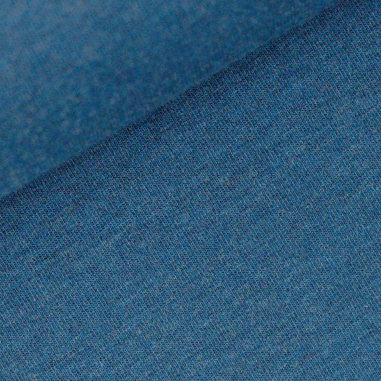 95% Cotton 5% Elastane French Terry Melange - Petrol | 240GSM | OEKO-TEX 100 | Sustainable and Eco Friendly European Knit Fabric - 50CM x WOF