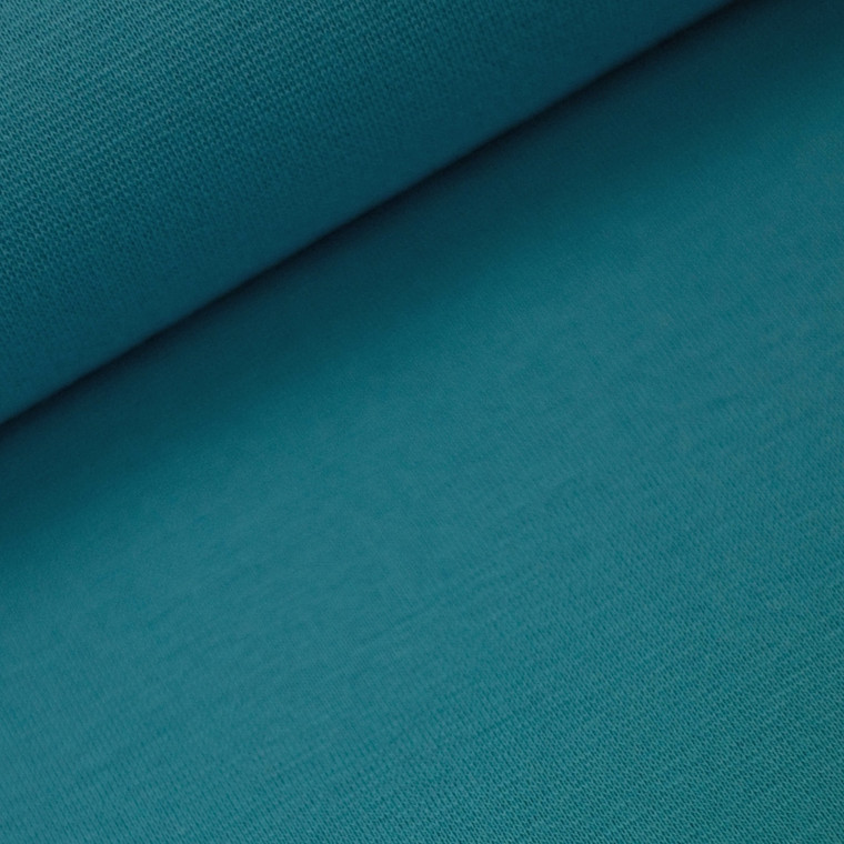 Cotton Elastane Ribbing in Aegean  Green | 240GSM | OEKO-TEX 100 | Solid - 10CM x WOF