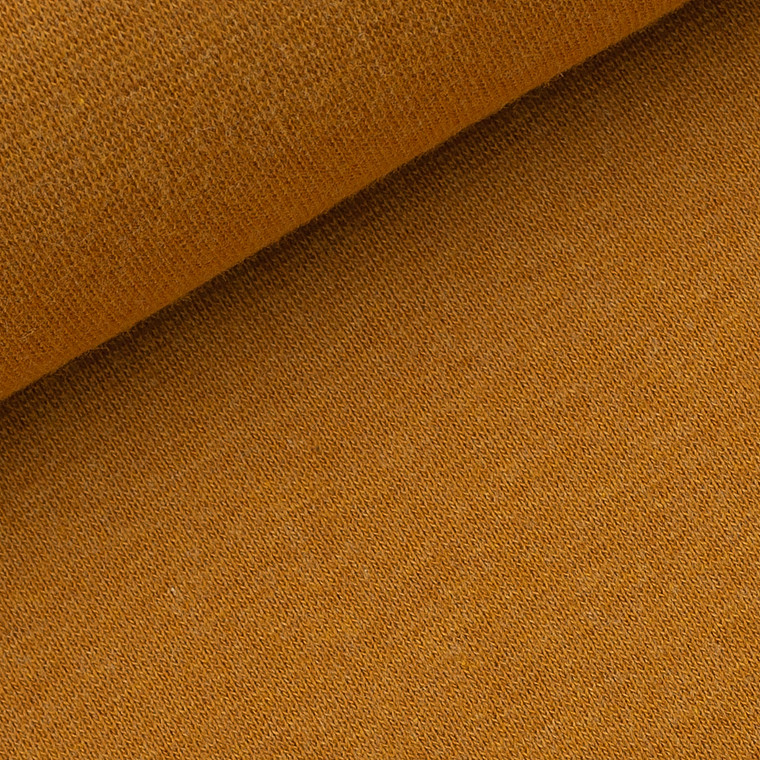 95% Cotton 5% Elastane Melange Ribbing in Mustard Ochre | 240GSM | OEKO-TEX 100  - 10CM x WOF