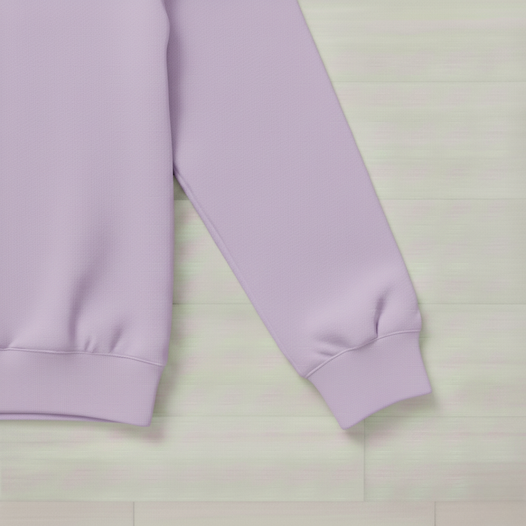 Cotton Elastane Ribbing in Lavender Lilac | 240GSM | OEKO-TEX 100 | Solid | Sustainable and Eco Friendly European Knit Fabric - 10CM x WOF