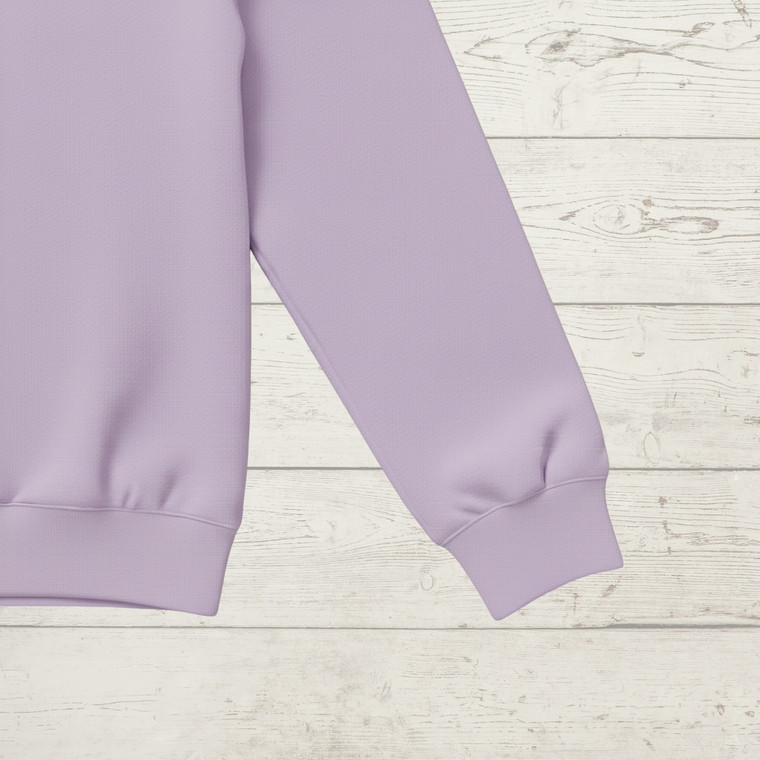 Cotton Elastane Ribbing in Lavender Lilac | 240GSM | OEKO-TEX 100 | Solid | Sustainable and Eco Friendly European Knit Fabric - 10CM x WOF
