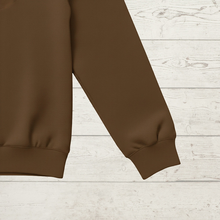 Cotton Elastane Ribbing - Cocoa Brown | 240GSM | OEKO-TEX 100 | Solid | Sustainable and Eco Friendly European Knit Fabric - 10CM x WOF