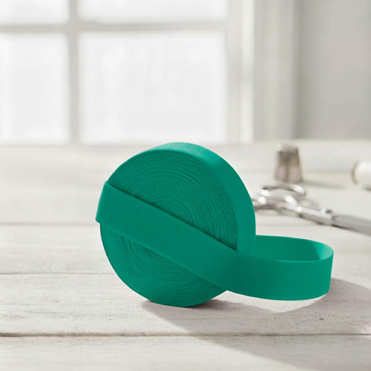 20mm (3/4") Solid Matte Fold Over Elastic - Pine Green | FOE - 5M Pack