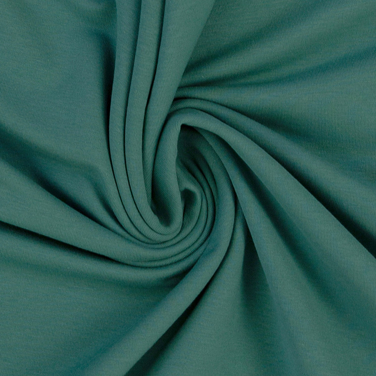 Fleecy Brushed Sweater Knit - Light Pine Green | 240GSM | OEKO-TEX 100 | Solid | European | Sustainable and Eco Friendly Knit Fabric  - 50CM x WOF