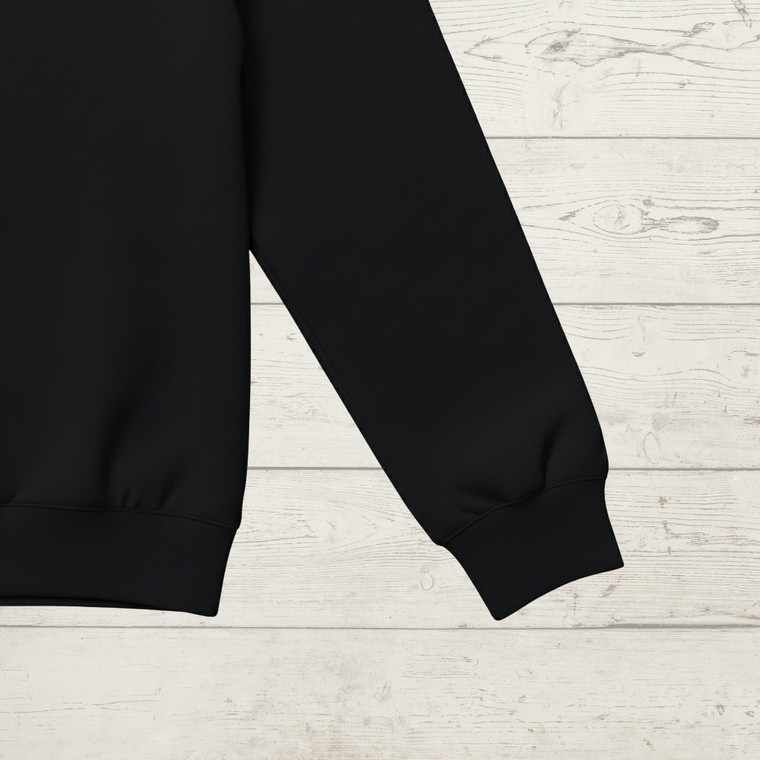 Ribbing - Black | Australian | 240GSM | Solid | Sustainable and Eco Friendly Australian Knit Fabric - 10CM