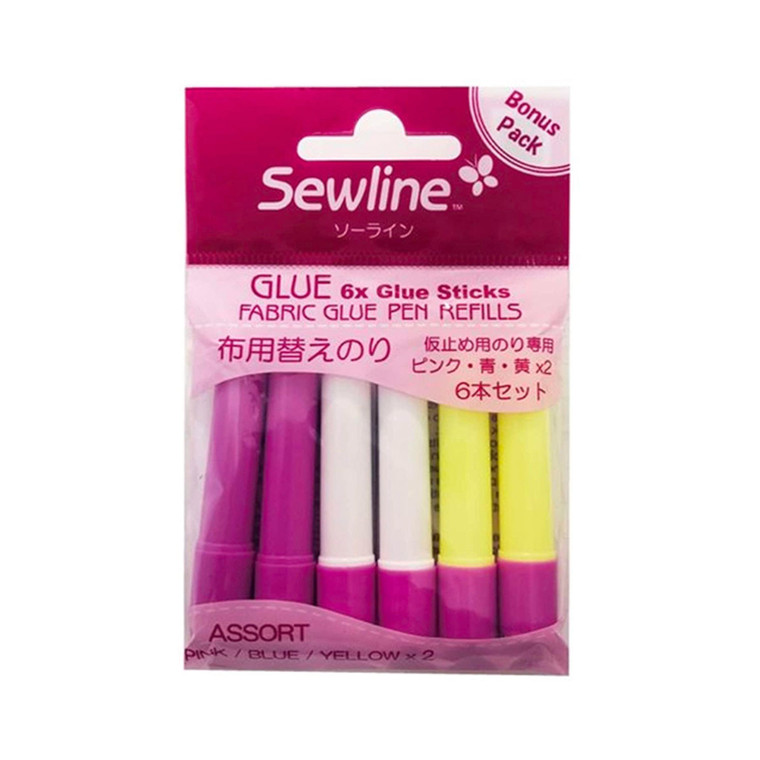 Sewline Fabric Glue Pen Refill - Multi (6 Pack) (Fabric Glue Refill - Multi 6Pk)