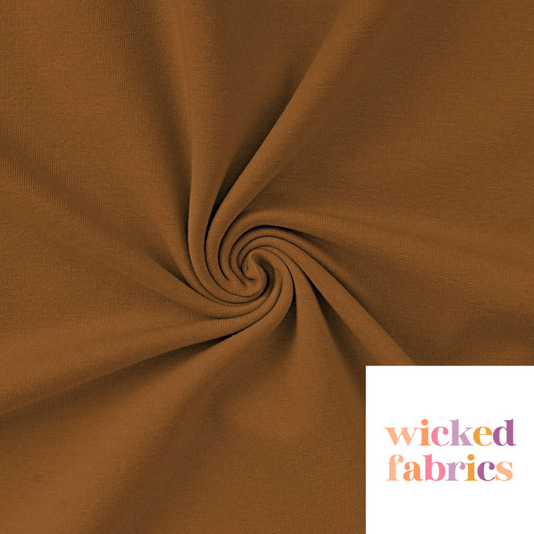 Viscose Elastane Jersey - Caramel | OEKO-TEX 100 | 230GSM | Solid - 50CM