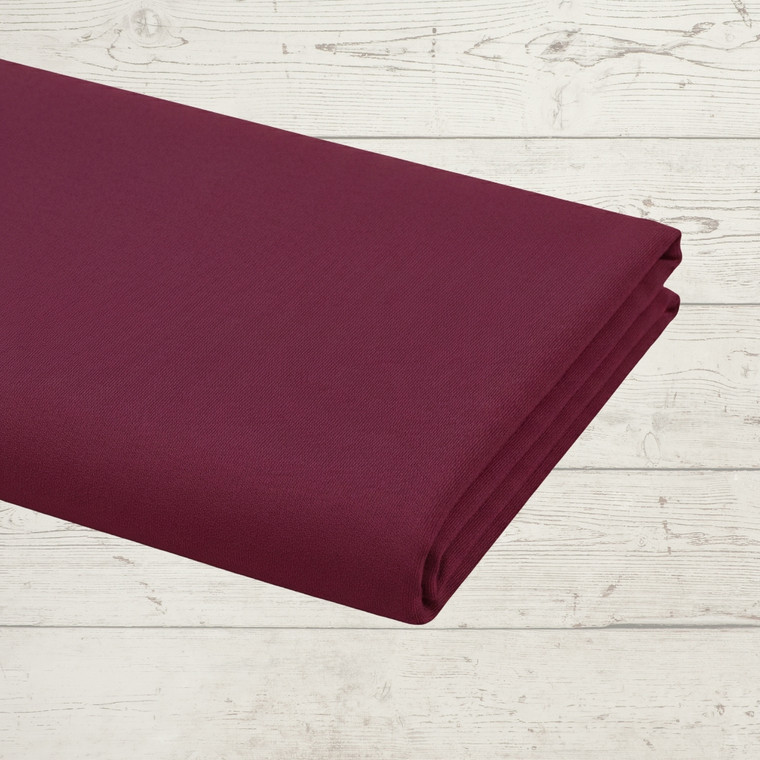 95% Cotton 5% Elastane Jersey Ruby Maroon | 220GSM | OEKO-TEX 100 | Solid | Sustainable and Eco Friendly European Knit Fabric - 50CM x WOF
