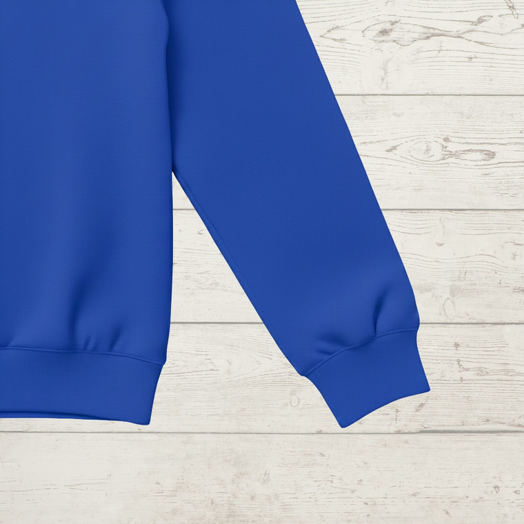 95% Cotton 5% Elastane Ribbing in Electric Blue | 240GSM | OEKO-TEX 100 | Solid | Sustainable and Eco Friendly Knit Fabric - 10CM x WOF