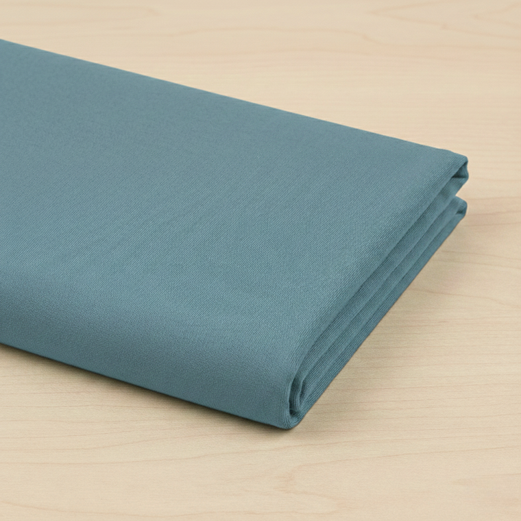 95% Cotton 5% Elastane Jersey Stone Blue | 220GSM | OEKO-TEX 100 | Solid | Sustainable and Eco Friendly European Knit Fabric - 50CM x WOF