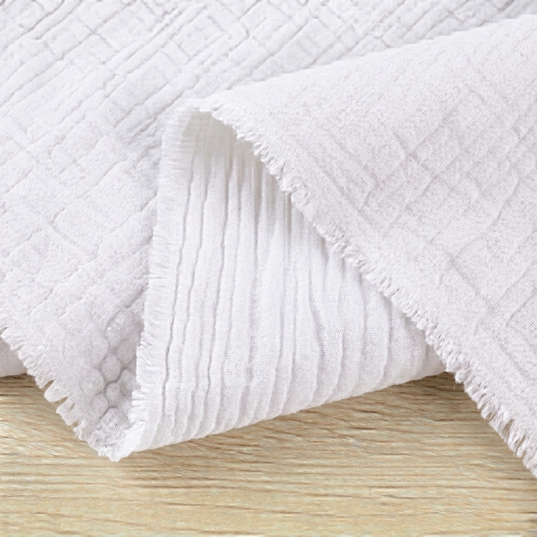 100% Cotton Double Gauze Woven - Off White | 130GSM | OEKO-TEX 100 | Sustainable and Eco Friendly Fabric - 50CM x WOF