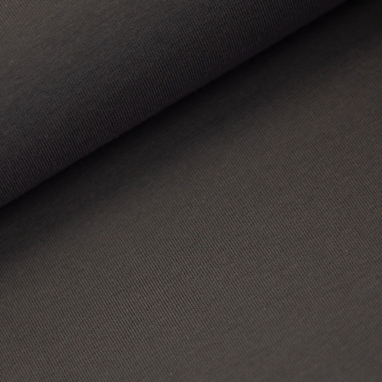 Fleecy Brushed Sweater Knit - Dark Grey | 240GSM | OEKO-TEX 100 | Solid | European | Sustainable and Eco Friendly Knit Fabric  - 50CM x WOF