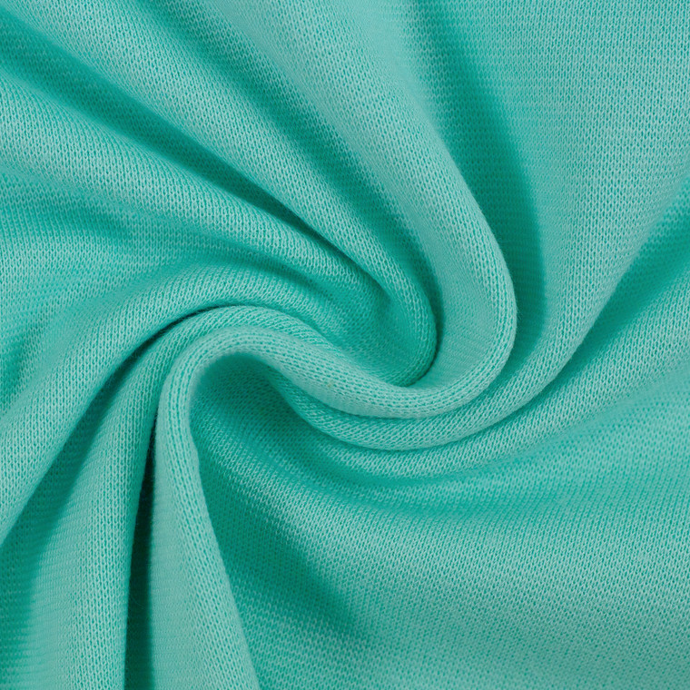 Fleecy Brushed Sweater Knit - Fresh Mint | 240GSM | OEKO-TEX 100 | Solid | European | Sustainable and Eco Friendly Knit Fabric  - 50CM x WOF