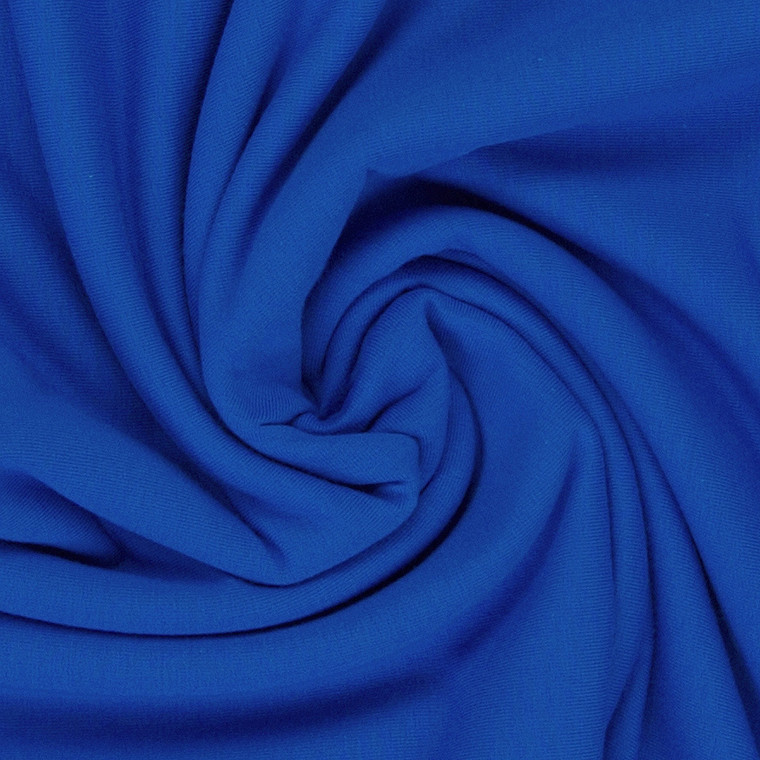 Fleecy Brushed Sweater Knit - Electric Blue | 240GSM | OEKO-TEX 100 | Solid | European | Sustainable and Eco Friendly Knit Fabric  - 50CM x WOF