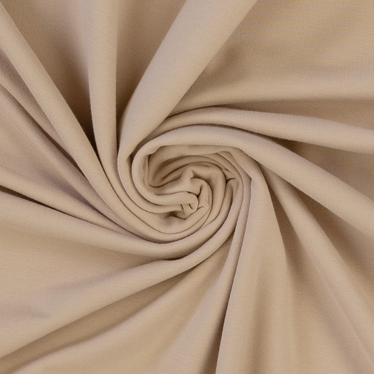 Fleecy Brushed Sweater Knit - Light Sand | 240GSM | OEKO-TEX 100 | Solid | European | Sustainable and Eco Friendly Knit Fabric  - 50CM x WOF