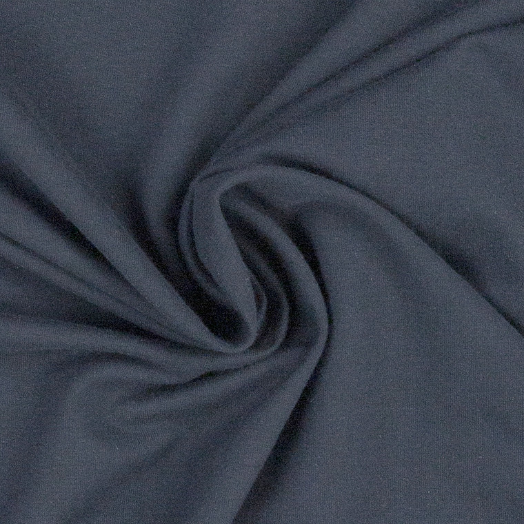 95% Cotton 5% Elastane Jersey Storm Blue | 220GSM | OEKO-TEX 100 | Solid | Sustainable and Eco Friendly European Knit Fabric - 50CM x WOF