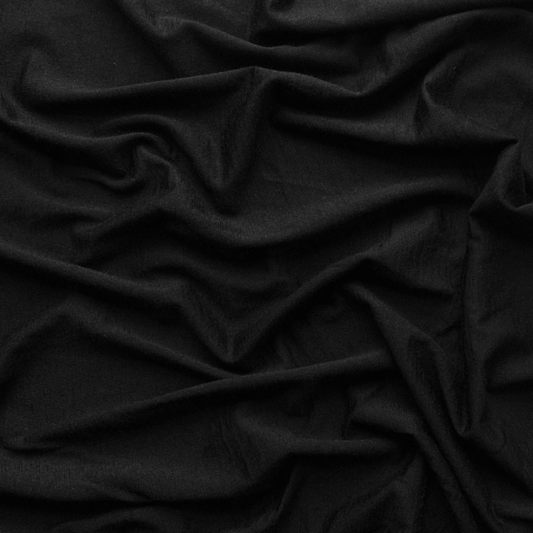 100% Australian Merino Wool Jersey - Black | 200GSM - 185CM END OF BOLT