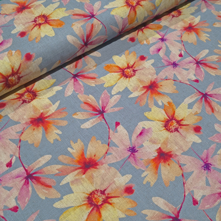 65% Viscose 35% Linen - Secret Garden Limited Edition Print #2 | 170GSM | OEKO-TEX 100 | Sustainable and Eco Friendly Woven Fabric  - 50CM x WOF