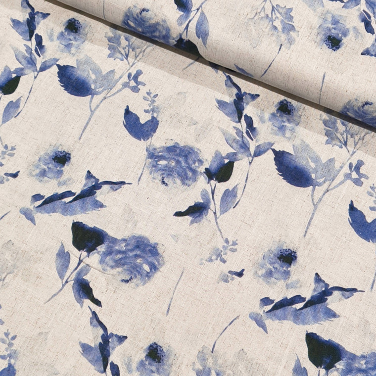 65% Viscose 35% Linen - Secret Garden Limited Edition Print #6 | 170GSM | OEKO-TEX 100 | Sustainable and Eco Friendly Woven Fabric  - 50CM x WOF