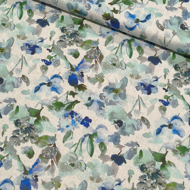 65% Viscose 35% Linen - Secret Garden Limited Edition Print #8 | 170GSM | OEKO-TEX 100 | Sustainable and Eco Friendly Woven Fabric  - 50CM x WOF