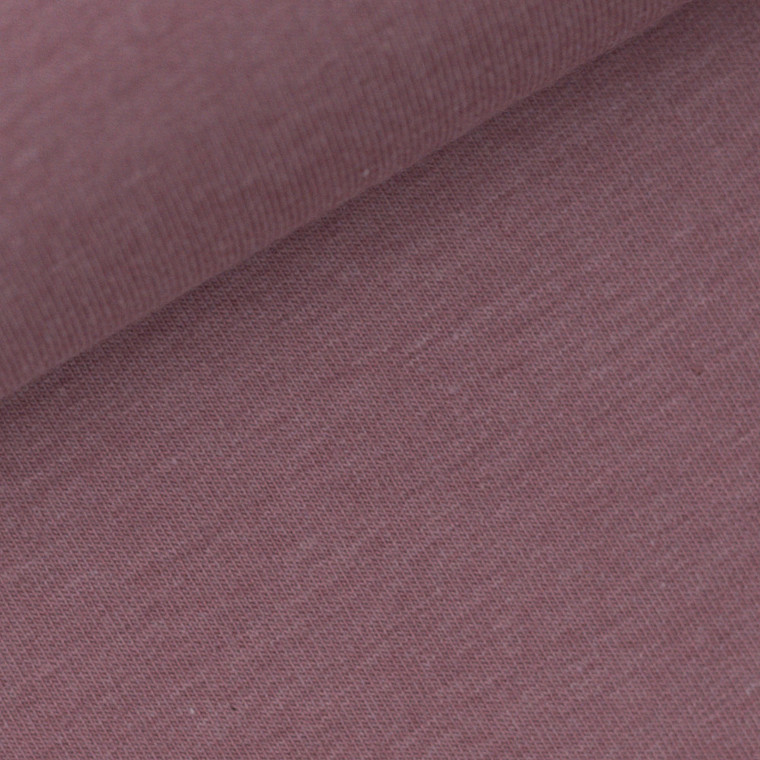 95% Cotton 5% Elastane French Terry Melange - Dusty Rose Pink | 240GSM | OEKO-TEX 100 | Sustainable and Eco Friendly European Knit Fabric - 144CM END OF BOLT