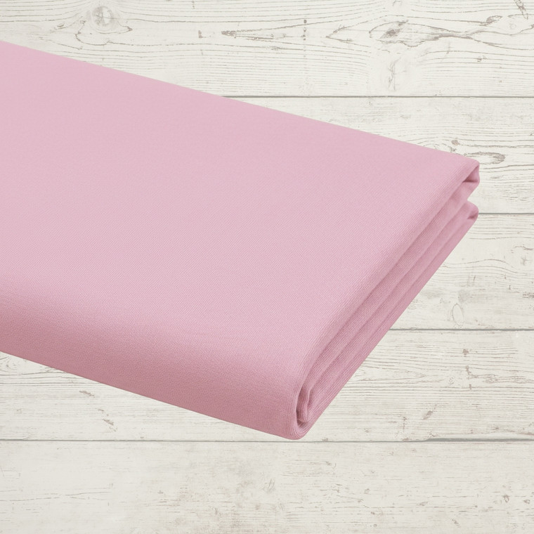 95% Cotton 5% Elastane Jersey Pastel Pink | 220GSM | OEKO-TEX 100 | Solid | Sustainable and Eco Friendly European Knit Fabric - 50CM x WOF