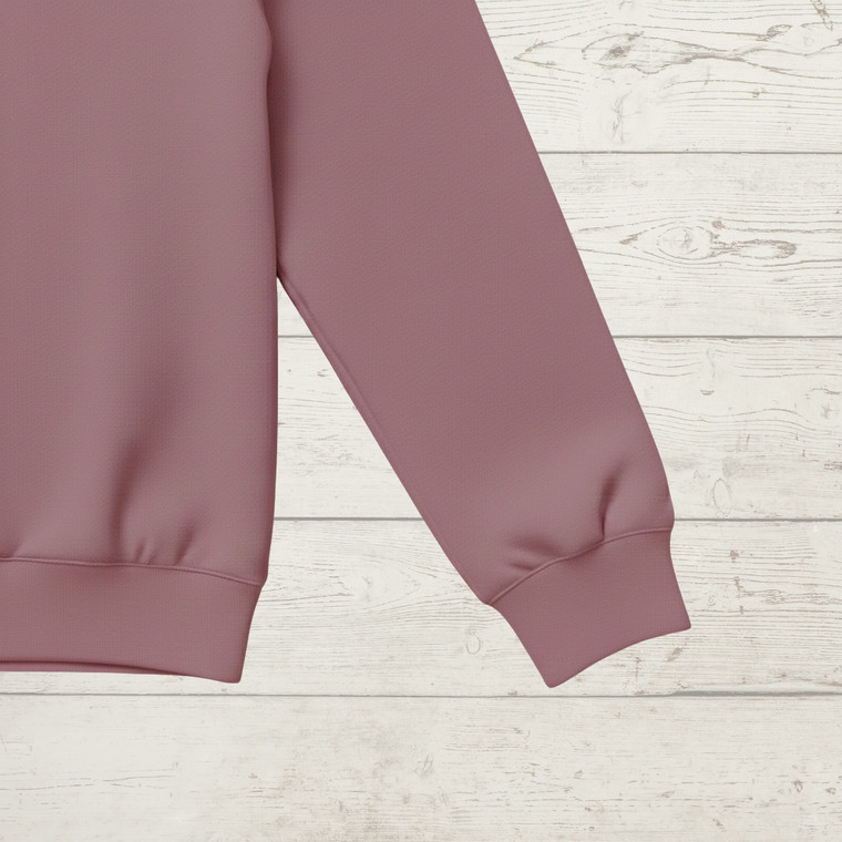 95% Cotton 5% Elastane Ribbing in Dusty Rose Pink | 240GSM | OEKO-TEX 100 | Solid | Sustainable and Eco Friendly Knit Fabric - 10CM x WOF