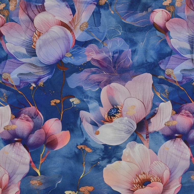 95% Bamboo 5% Elastane Jersey - Floral Inspired Limited Edition Print #3 | 200GSM | OEKO-TEX 100 | Sustainable and Eco Friendly European Printed Knit  - 135CM END OF BOLT