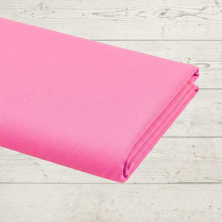 95% Cotton 5% Elastane Jersey - Cherry Blossom Pink | 220GSM | OEKO-TEX 100 | Solid | Sustainable and Eco Friendly European Knit Fabric - 50CM x WOF