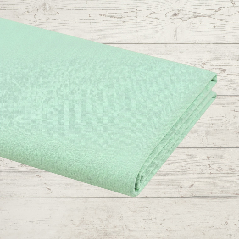 95% Cotton 5% Elastane Jersey - Spearmint | 220GSM | OEKO-TEX 100 | Solid | Sustainable and Eco Friendly European Knit Fabric - 50CM x WOF