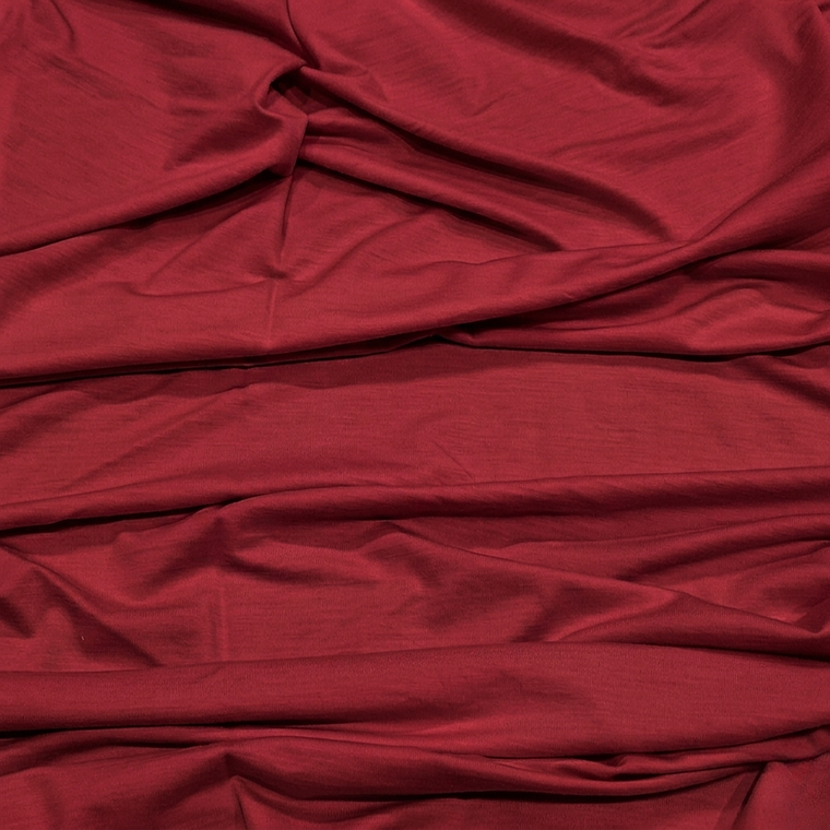 100% Australian Merino Wool Jersey - Chilli Red | 200GSM | Certified Non-Mulesed Wool | Made in Australia - 122CM END OF BOLT
