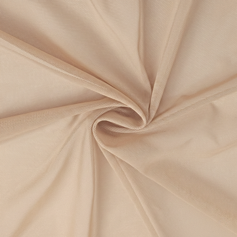 Power Net Mesh "High" Performance Knit in Beige | 165GSM - 140CM END OF BOLT