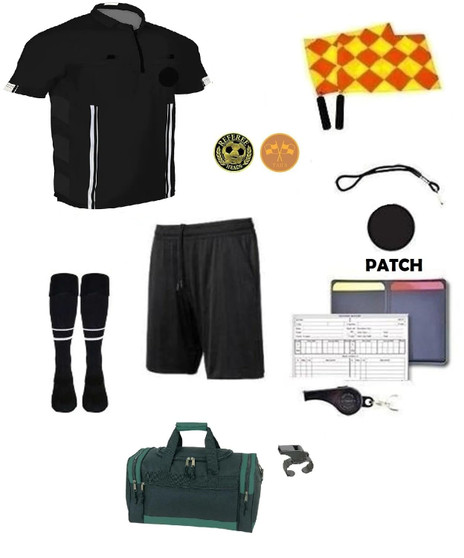 12 Pcs Referee Soccer Package Kit Men Jersey Ref Shirt Linesman Flags, Whistle Soccer Cards Sport Soccer Accessory for Adult Teenager